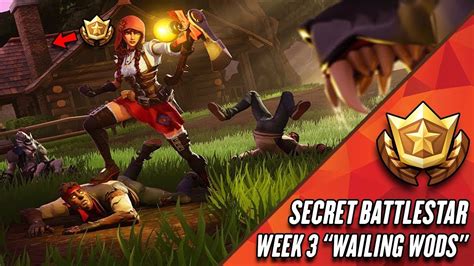 Fortnite Season 6 Week 3 Secret Battlestar Secret Battlestar Location Guide Wailing Woods