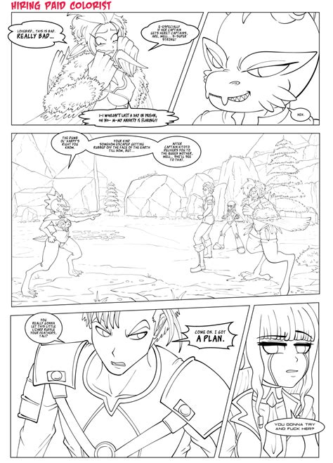 MHFAP CH 3 Page 3 Lineart By PunishedKom Hentai Foundry