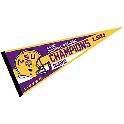College Flags Banners Co Lsu Tigers Time Football National Champions Full Size Pennant