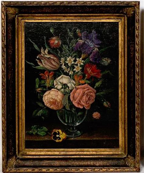 Pair Of 18th Century Dutch Floral Still Life Paintings On Canvas Later