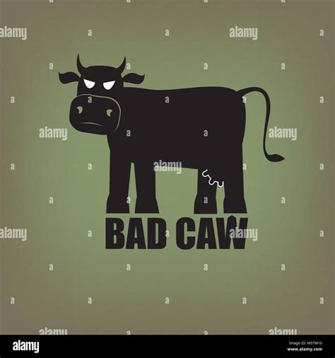 Bad Terrible Demonic Evil Cow Illustration Stock Vector Image And Art