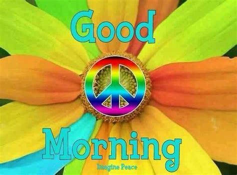 Hippie Art Good Morning World Good Morning Peace