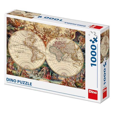 Puzzle Antique World Map Dino 53249 1000 Pieces Jigsaw Puzzles World