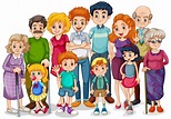 Family members with children and all relatives 1235857 Vector Art at ...