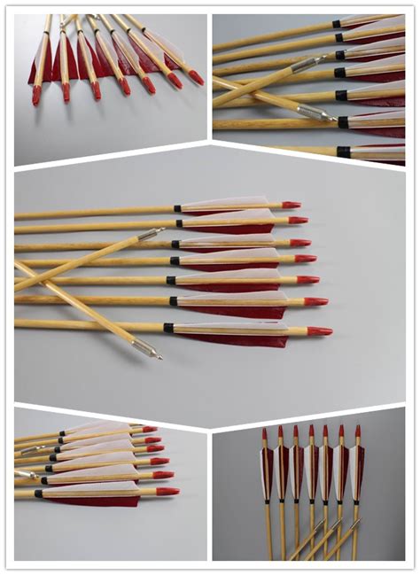 12 Pcs Archery Wooden Arrows 1132 Shaft Atc Archery