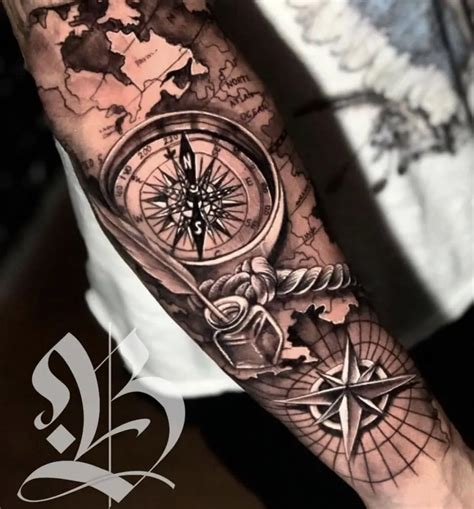 Share 74 Realism Compass Tattoo Ineteachers