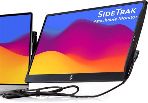 Sidetrak Swivel 14” Attachable Portable Monitor For Laptop Fhd Tft Usb