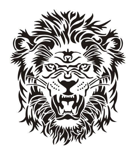 Angry Lion Stencil Designs From Stencil Kingdom