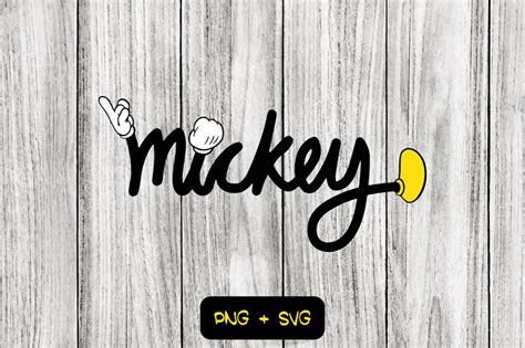 Cursive Mickey Svg Png Files Gloves Shoe Mouse Instant Etsy