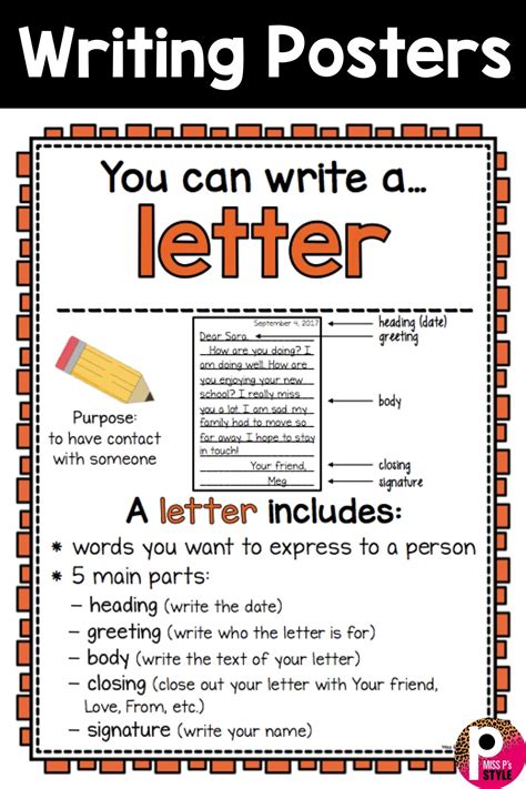 Great Posters For Any Elementary Classroom Writing Center Help