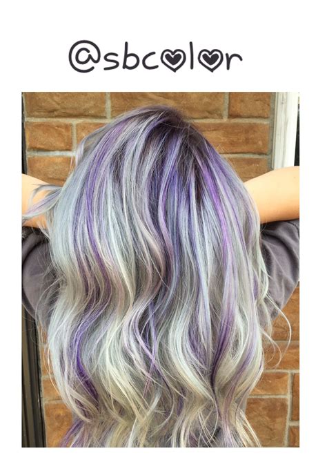 Blonde Hair Purple Highlights