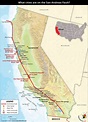 Map Showing Cities which are on the San Andreas Fault - Answers