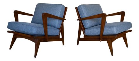 Mid Century Modern Lounge Chairs A Pair Chairish