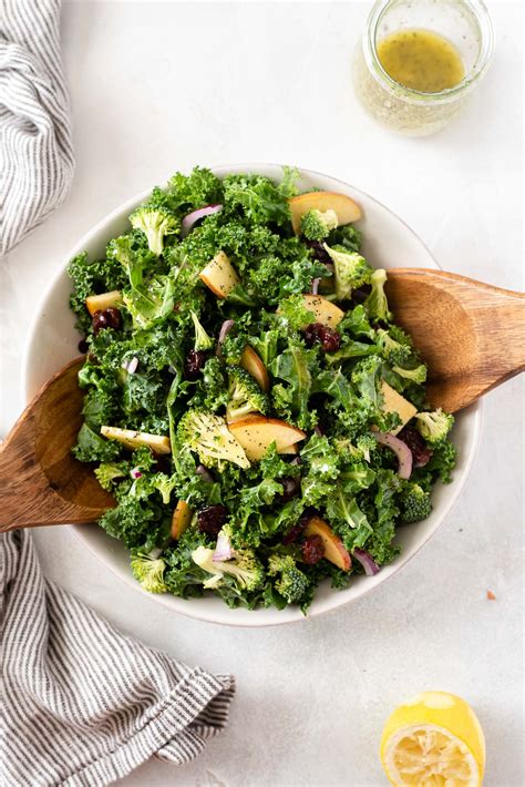 Broccoli Kale Salad With Lemon Poppy Seed Dressing Flavor The Moments