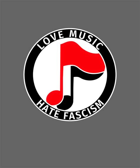 Antifa Logo Love Music Hate Fascism Tapestry Textile By Morgan