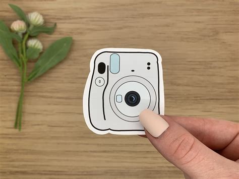 Polaroid Camera Sticker Polaroid Sticker Blue Sticker Etsy