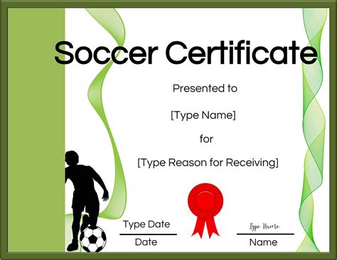 Free Soccer Certificate Maker Edit Online And Print At Home With