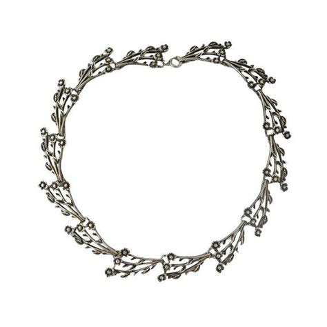 Vintage Alice Caviness Sterling Silver Flower Link Necklace Sterling