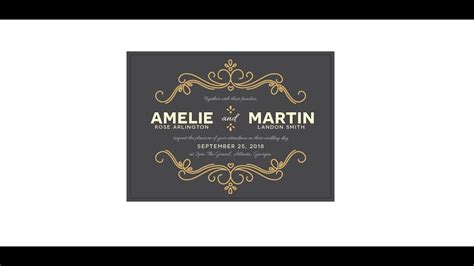 How To Create A Wedding Invitation In Illustrator Youtube