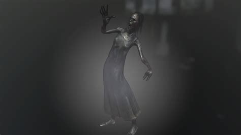 3d model zombie woman or ghost aaa like pt vr ar low poly fbx