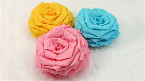 Diy Paper Flowers Tutorial Diy Crepe Paper Roses