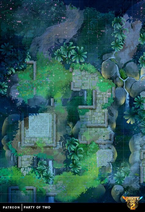 Aztec Temple Set 06 Party Of Two On Patreon In 2021 Forest Map Dnd