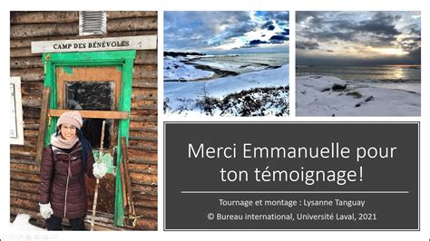 Témoignage Demmanuelle Stage En Criminologie à Uashat Mak Mani