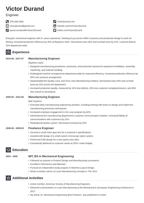 A cv may also include professional references, as well as coursework, fieldwork, hobbies and interests relevant to your profession. Engineering Resume Templates Examples Essential Skills ...