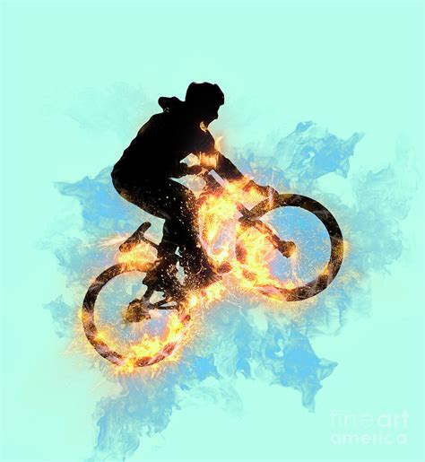 Enhanced Bicycle Stunt Photograph By Ilan Rosen