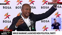Mmusi Maimane launches new political party - YouTube