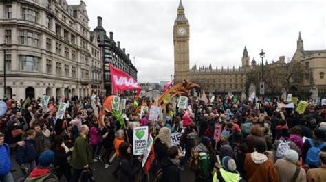 Cop21 Thousands Join London Climate Change March Bbc News