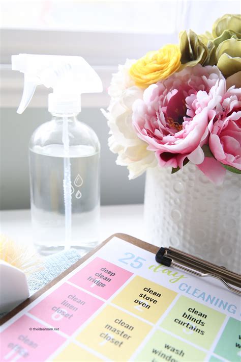25 Day Spring Cleaning Challenge Free Printable