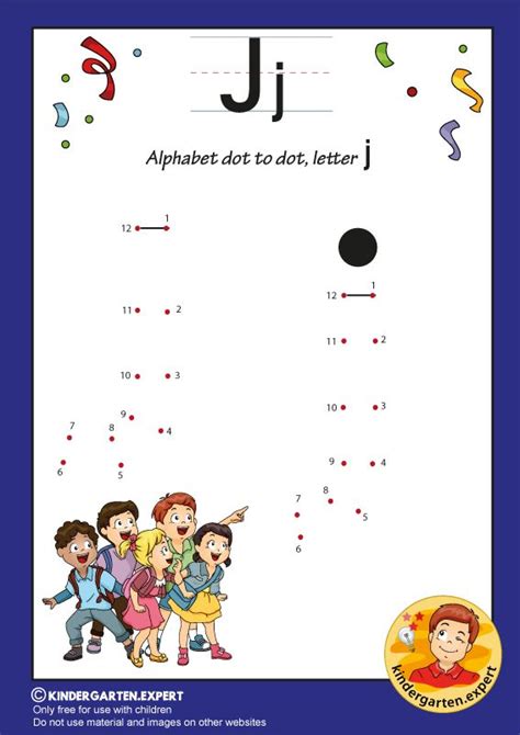 Alphabet Dot To Dot Letter J Kindergarten Expert Free Printable Dot