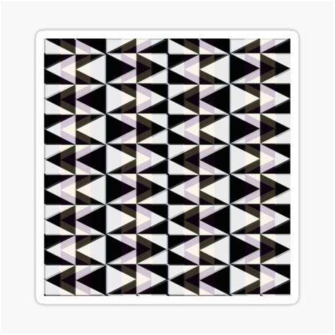 Black And White Triangles Sticker For Sale By Radiant Style Redbubble
