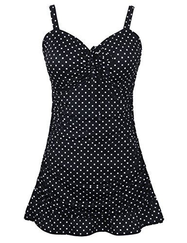 Cocoship Vintage Sailor Pin Up Swimsuit Retro One Piece Skirtini Cover