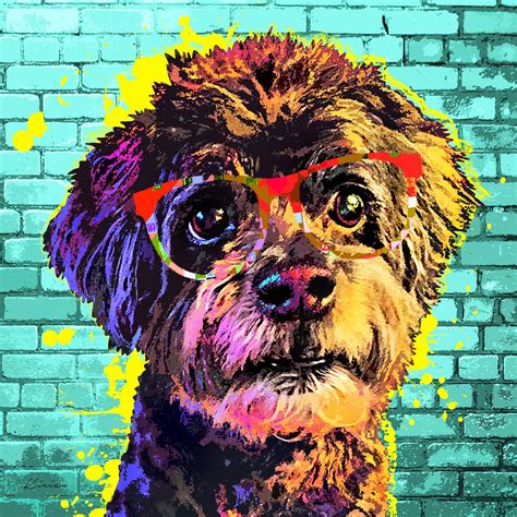 Custom Pet Portrait On Canvas Custom Dog Art Digital Etsy Custom