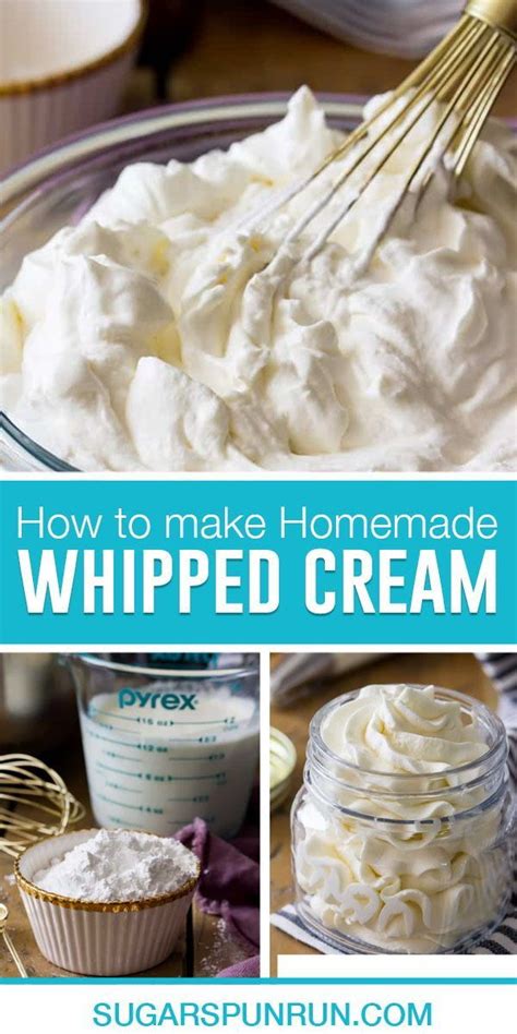 Whip up a pint of heavy cream to medium peaks. Homemade Whipped Cream Recipe in 2020 | Homemade whipped ...