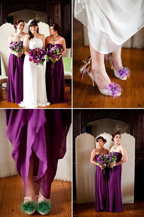 Purple And Gold Wedding Dresses