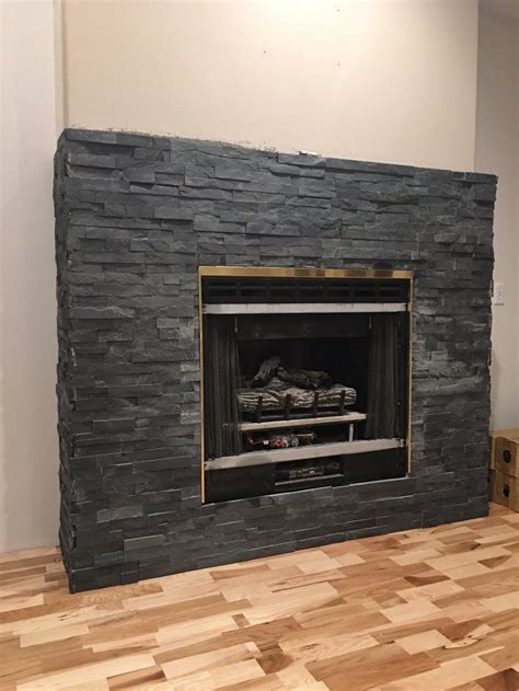 These beautiful fireplaces are lovely to look at and enjoy while you absorb the warmth and feeling of comfort that extends to every corner of the room. Stacked Stone Fireplace Makeover | Stacked stone ...