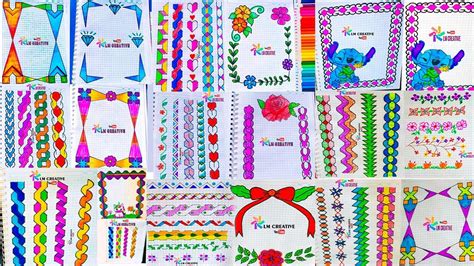 Faciles Margenes Decorativos Para Cuadernos Margenes Para Cuadernos