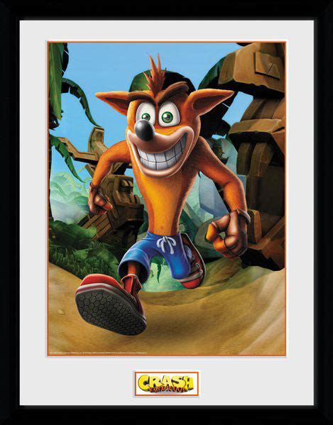Buy Merchandise Crash Bandicoot Framed Poster Crash 30 X 40 Cm