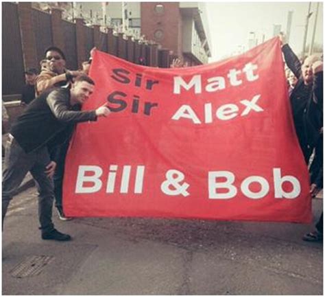 Manchester united's game against liverpool was postponed on sunday evening after fan protests at old trafford. PICTURE: United banner compares our great managers to ...