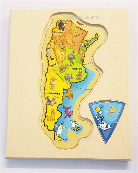 Rompecabezas Mapa Argentina Relieves Clima 5 Capas 24x19 Mk Accesibble