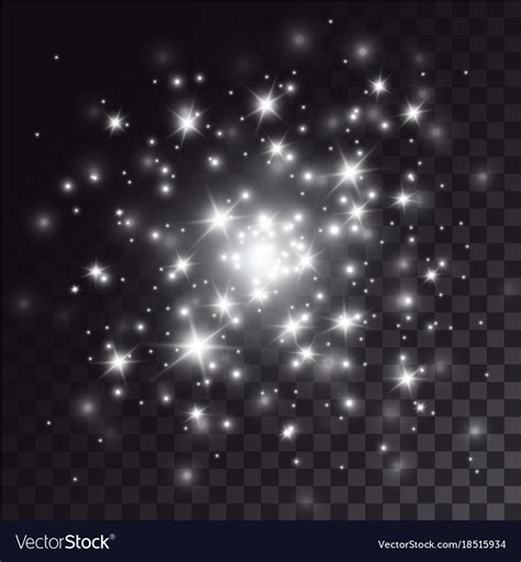 White Sparkles Light Effect Royalty Free Vector Image