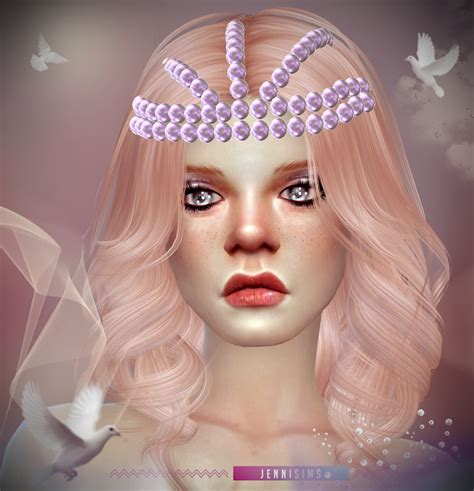 Downloads Sims 4 Accessory Tiara Pearl Headband Teddybear Male Female Jennisims