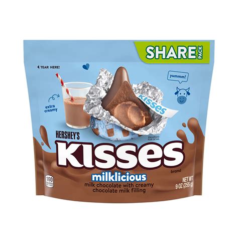 hershey s kisses milklicious milk chocolate candy share pack shop candy at h e b