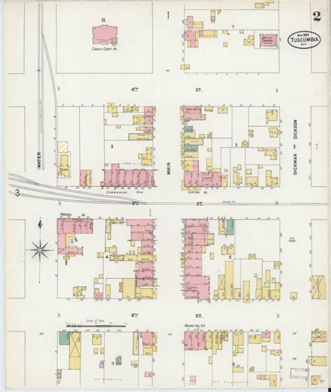 Image 2 Of Sanborn Fire Insurance Map From Tuscumbia Colbert County