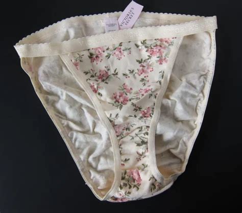 New Victoria S Secret Vintage Cotton Signature String Bikini Panties