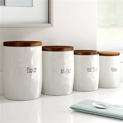 Its Just Words 4 Piece Kitchen Canister Set Kitchen Canisters