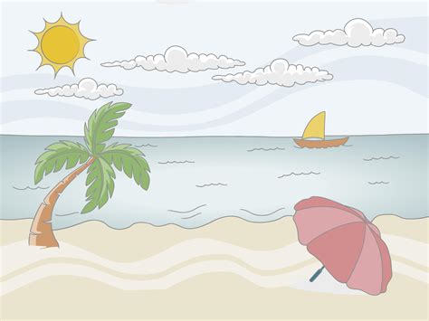 Https://techalive.net/draw/how To Draw A Beach Scene Wikihow
